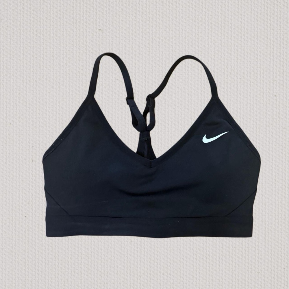 Nike Black Sports Bra with White Logo